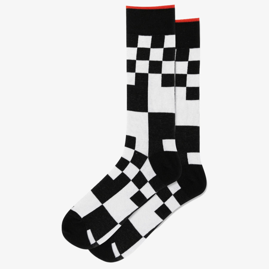 Men's Mixed Grid Crew Socks