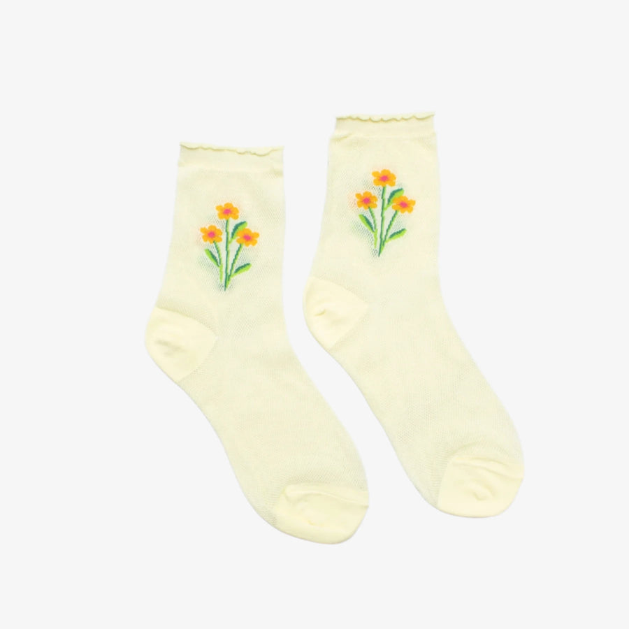 Flower Mesh Socks